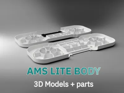AMS Lite body 3D model / CAD FILE and cutout parts