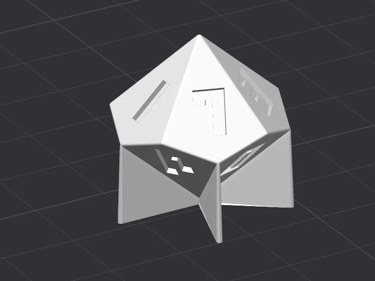 Best quality D10 for FDM printer. Cyberpunk style.