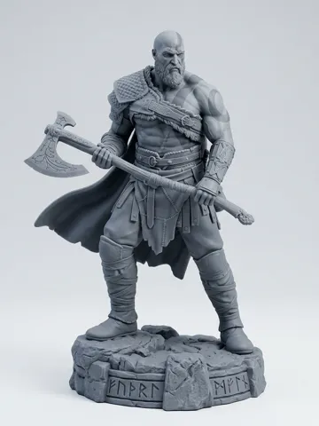 Figura decorativa: Kratos God of War Leviathan Axe Statue — vista de referencia 2