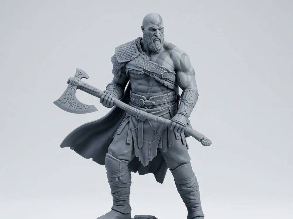 Figura decorativa: Kratos God of War Leviathan Axe Statue. Referencia del modelo original.