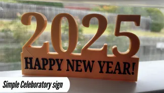 Simple 2025 HAPPY NEW YEAR! Sign
