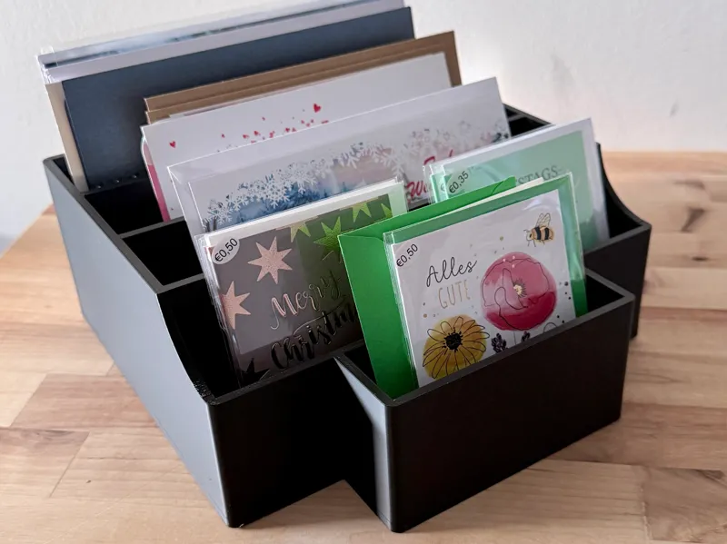Organisationsbox für Grußkarten