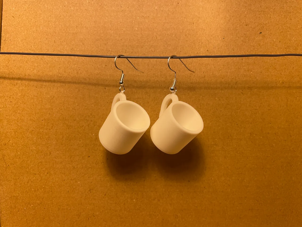 Coffee Mug Earrings view 2