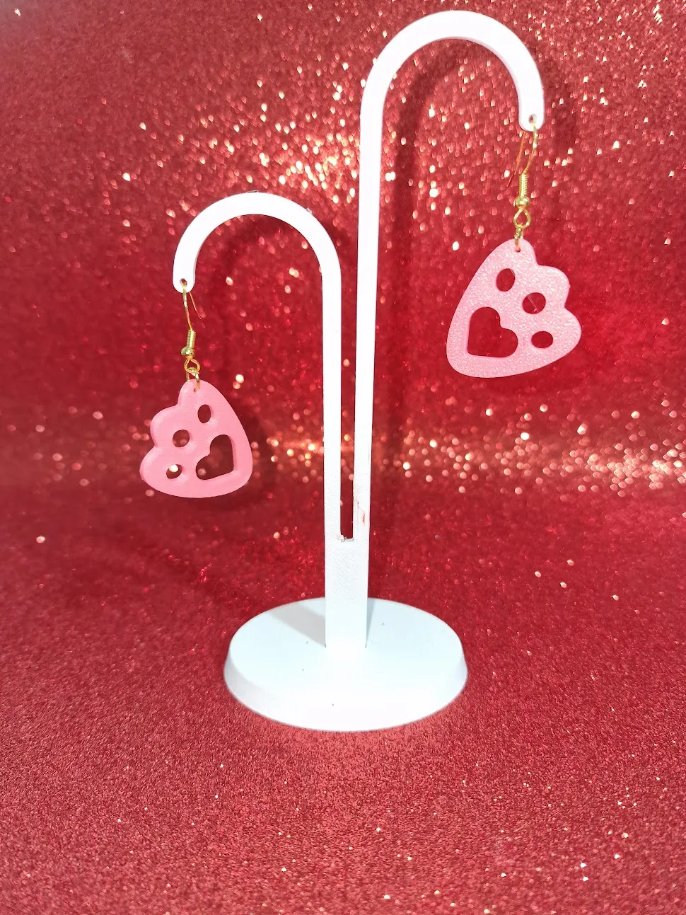 Easter paw earrings view 3