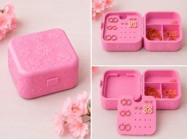 Travel Jewelry Box with Earring Tray - Easy Print