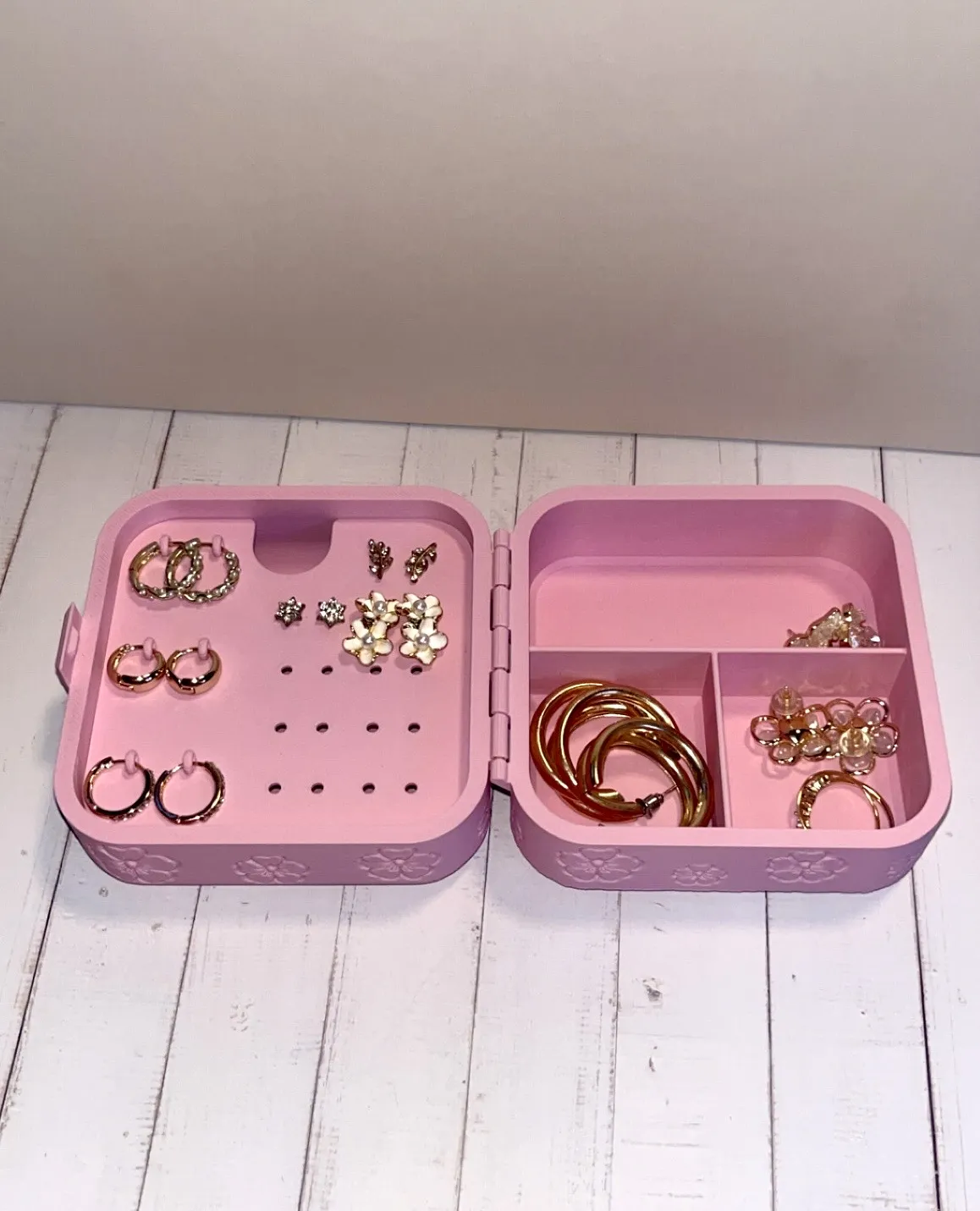Travel Jewelry Box with Earring Tray - Easy Print view 3