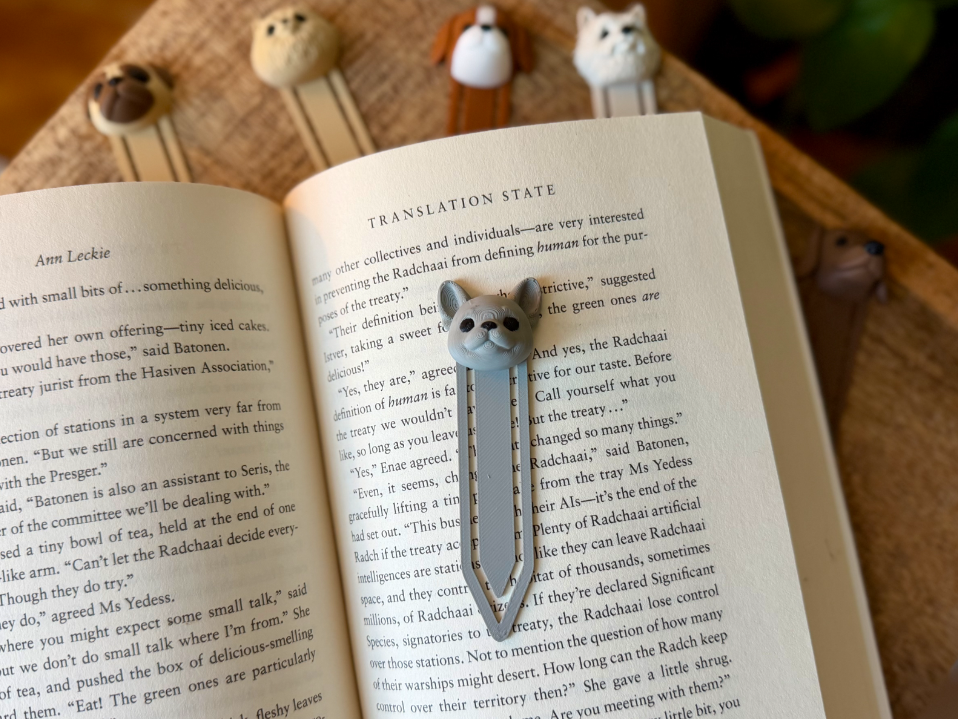 French bulldog bookmark