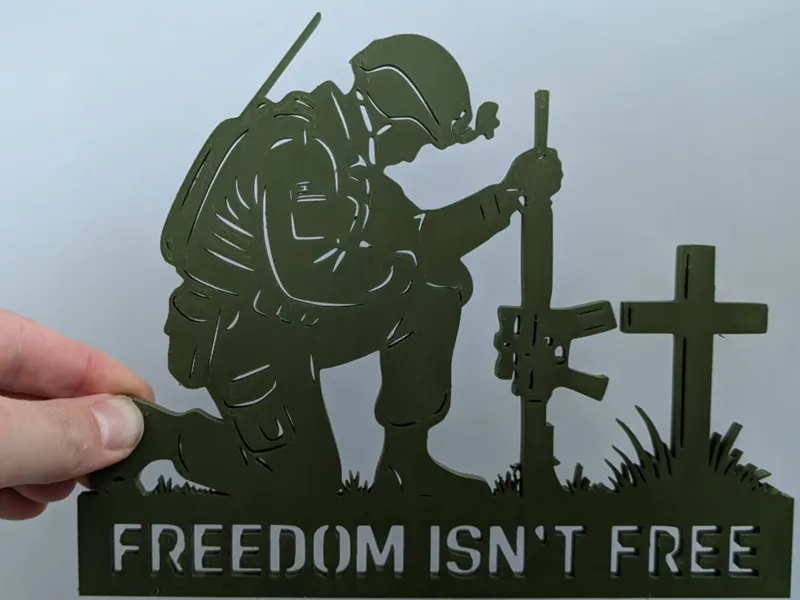 Freedom Isn't Free Military Memorial Wall Art
