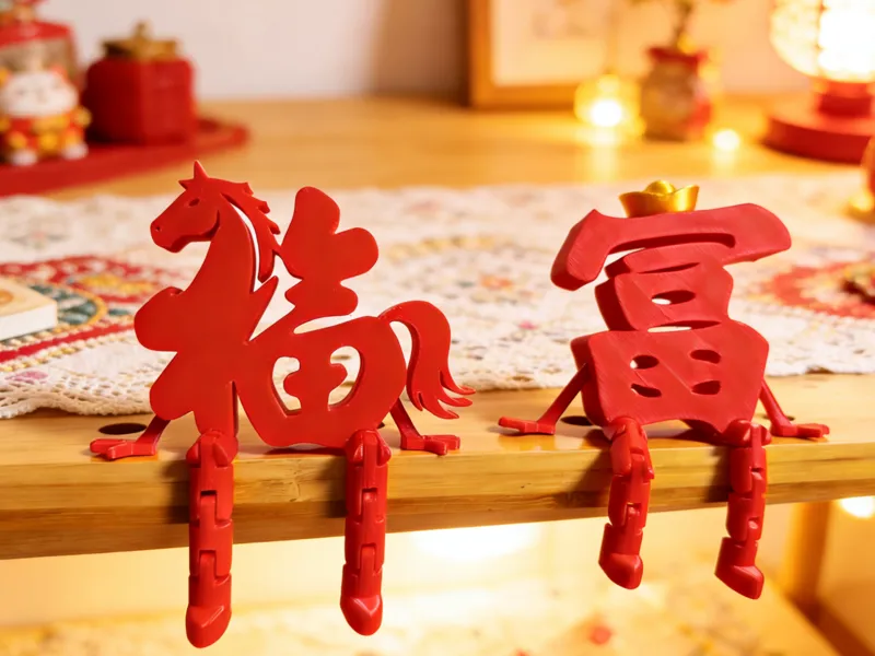 福 富 磁吸 无支撑 可活动关节 桌面摆件 2026 新年