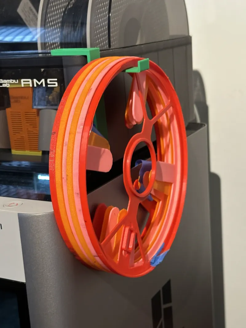 Ring support for cardboard spools (AMS)