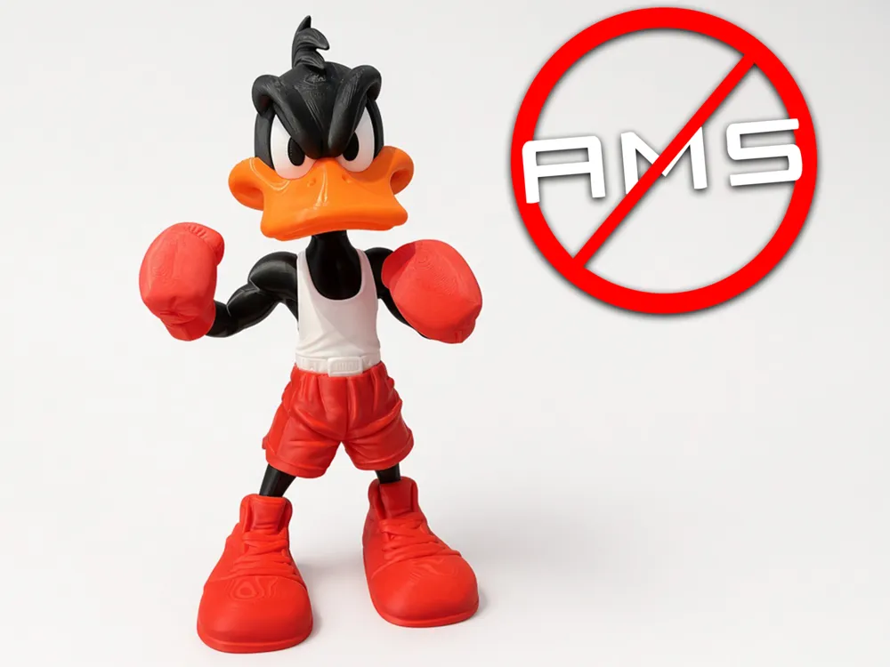 Accesorio para impresora 3D: Pato Lucas Boxeador - NO AMS. Referencia del modelo original.