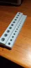Cut with only holes to measure drill bits