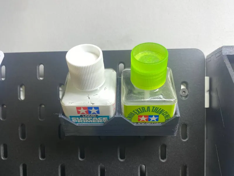 Skadis rack for Tamiya glue (or other square pots)