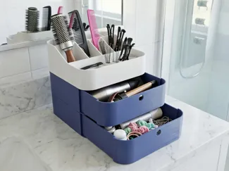 Hair, Makeup, Cosmetics Organizer, Stackable
