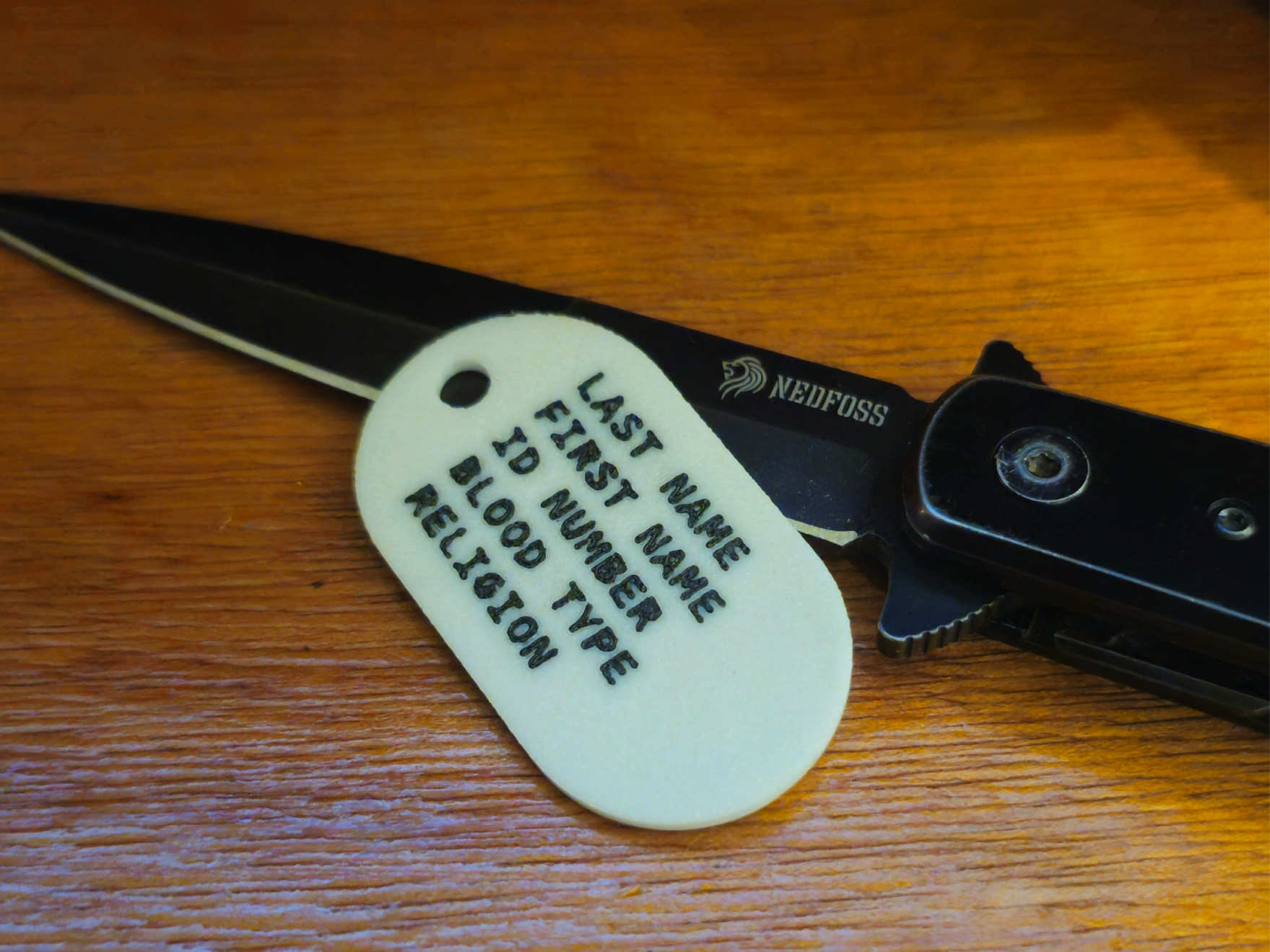 Customizable Military Dog Tag
