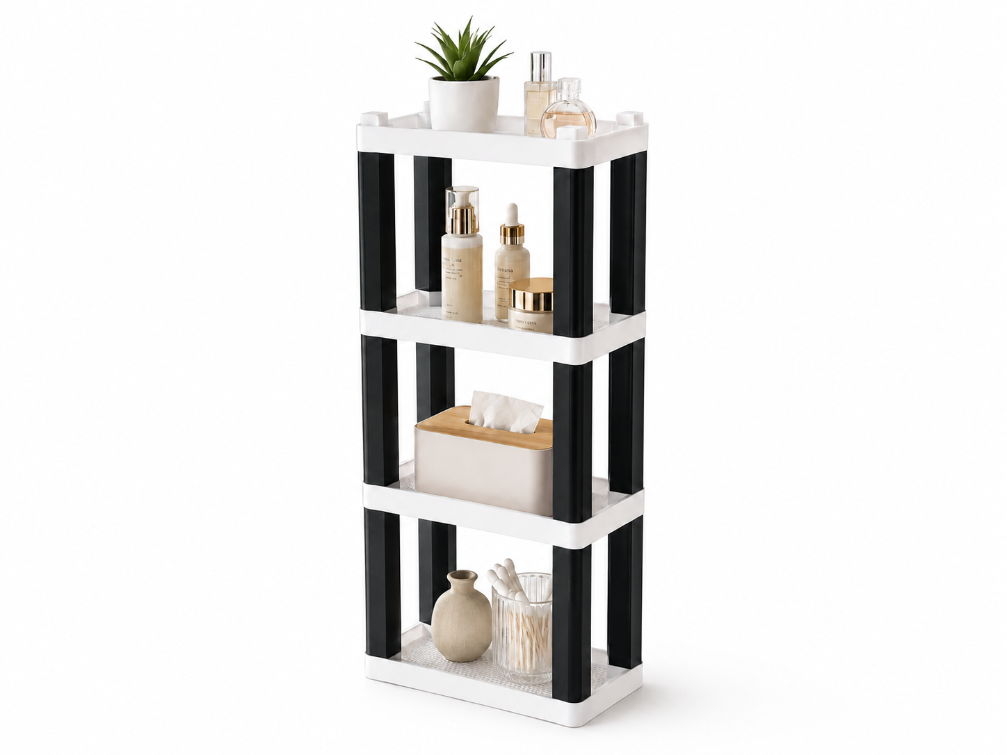 Stacked desktop storage rack