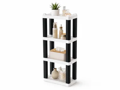 Stacked desktop storage rack