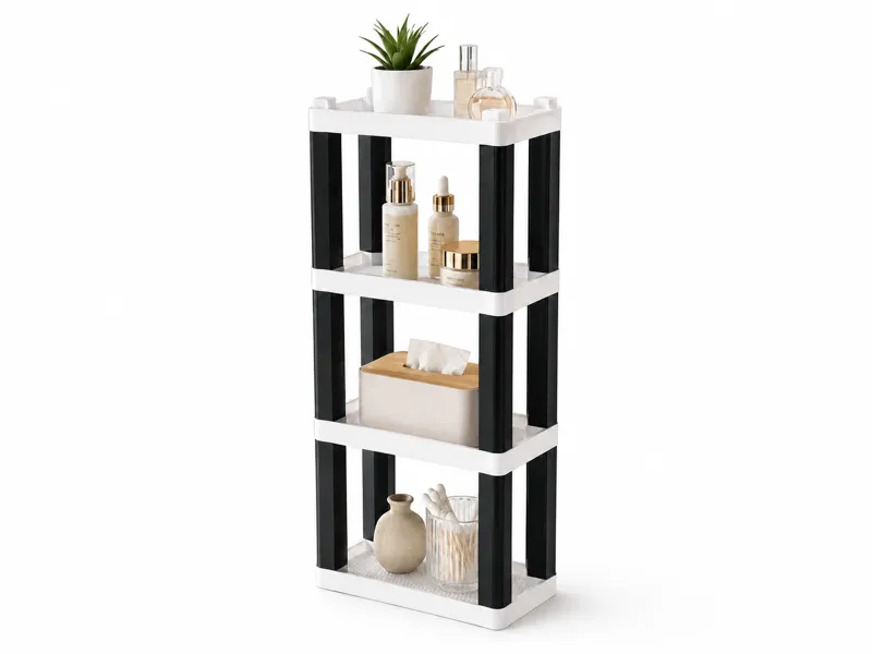 Stacked desktop storage rack