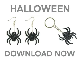 Halloween Spider/Spinne Keychain/Earrings/Ohrringe