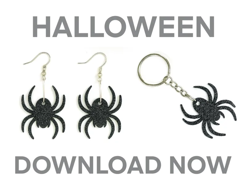Halloween Spider/Spinne Keychain/Earrings/Ohrringe