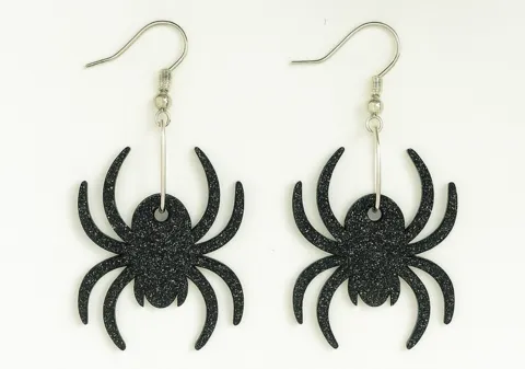 Halloween Spider/Spinne Keychain/Earrings/Ohrringe view 3