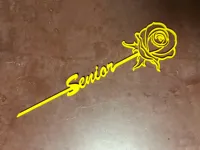 Fleur roses avec inscription 'senior' — photo 3