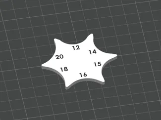 Radienlehre Außenradien 12, 14, 15, 16, 18, 20 mm