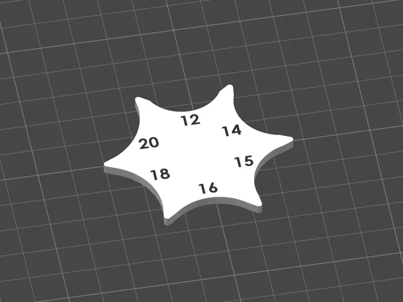 Radienlehre Außenradien 12, 14, 15, 16, 18, 20 mm