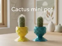 Mini pot à cactus géométrique — photo 1