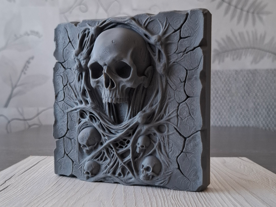 Skulls Eternal Entanglement - Relief Sculpture