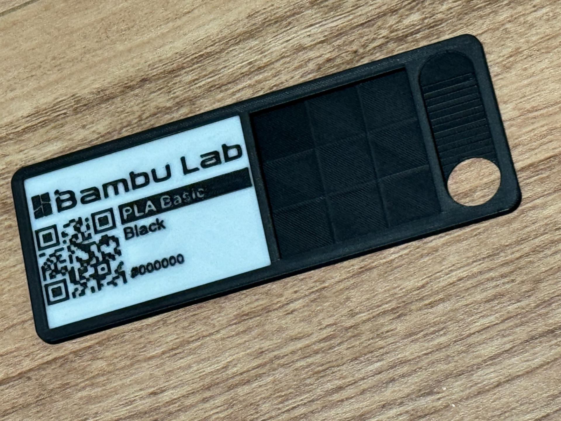 Filament test with label (Bambulab PLA)