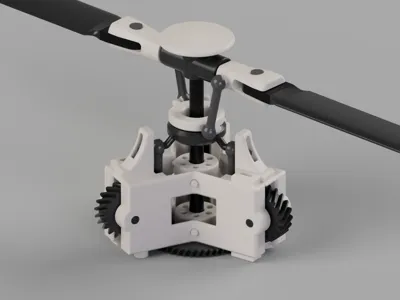 Modular Helicopter Rotor with Swash Plate