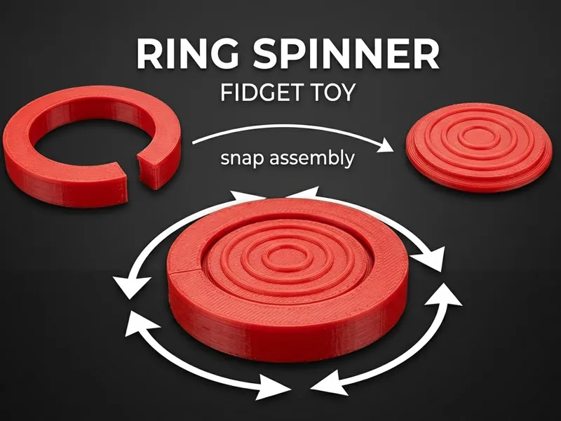 Fidget Ring Spinner Toy