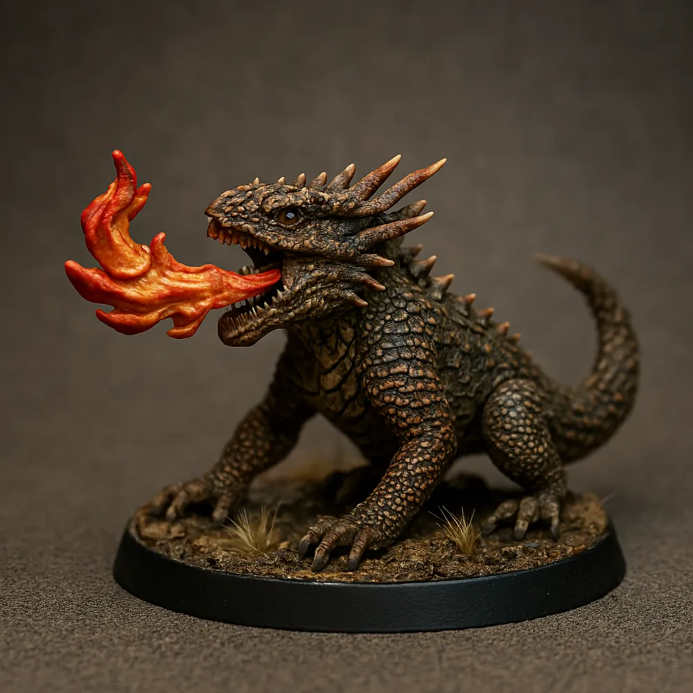 Dungeons&Dragons Fire Lizard - Free 3D Print Model - MakerWorld