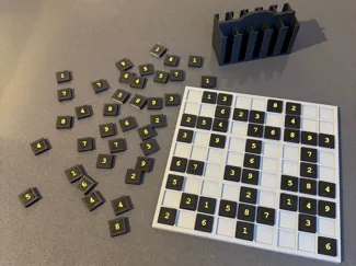 Sudoku Spielbrett und Spielsteine