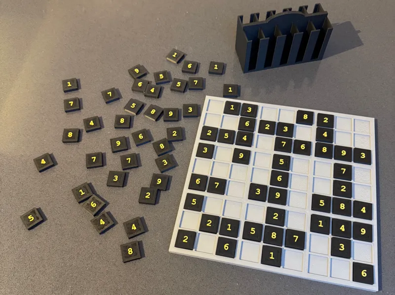 Sudoku Spielbrett und Spielsteine