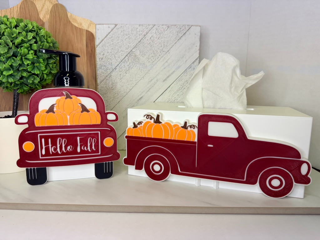 Interchangeable Cover - Fall Red Truck - 1