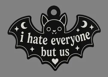 Llavero: I Hate Everyone But Us (Bat Keychain) — vista de referencia 3