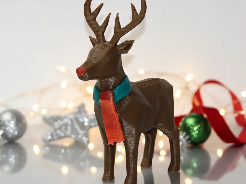 Lowpoly Christmas reindeer