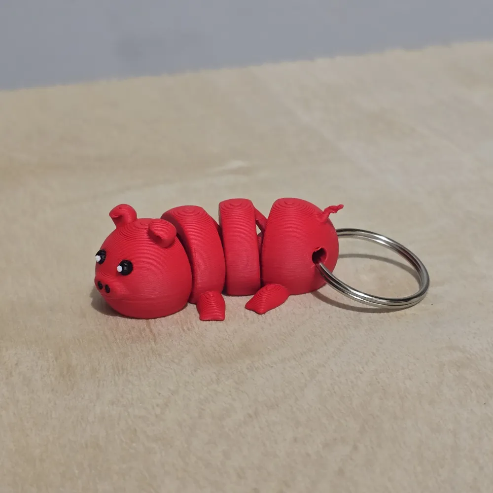 Cute Pig Flexi (Plus Keychain) - Free 3D Print Model - MakerWorld
