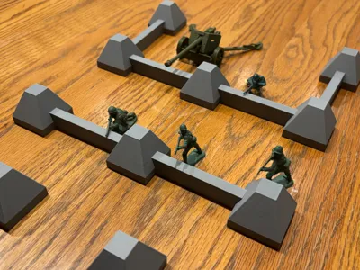 1/32 Army Men Concrete Posts/Railings System