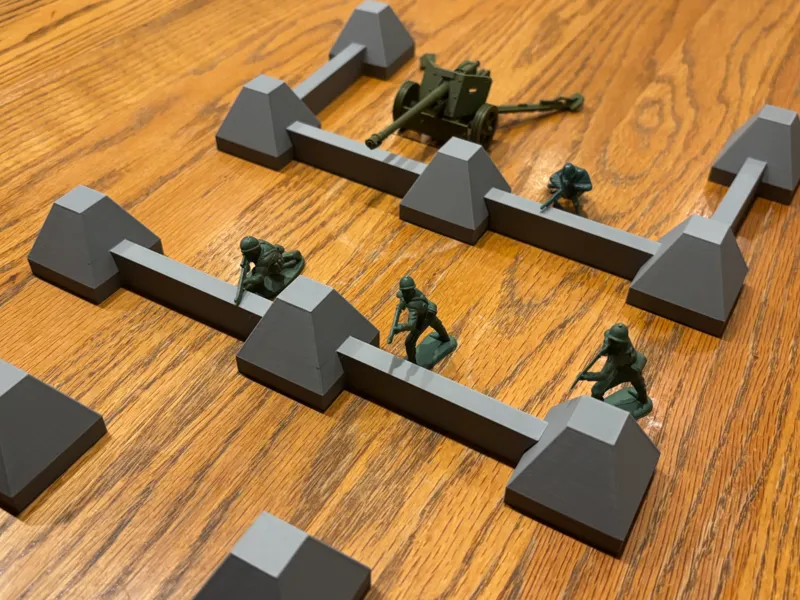 1/32 Army Men Concrete Posts/Railings System