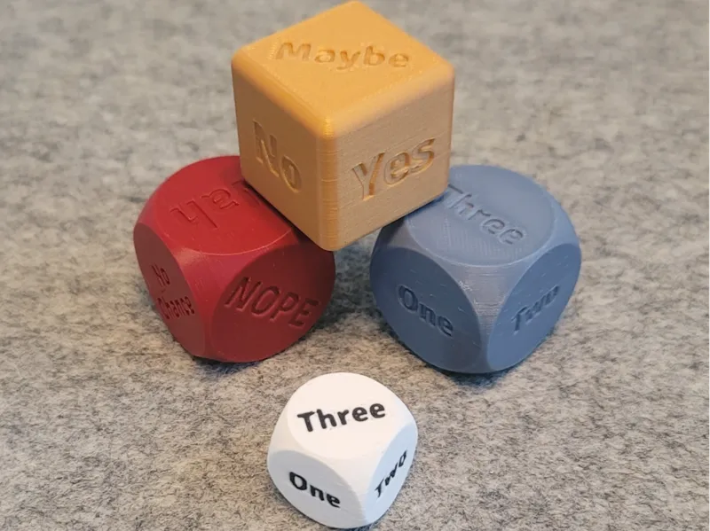 Customizable Text Dice: Make Your Own Novelty Dice