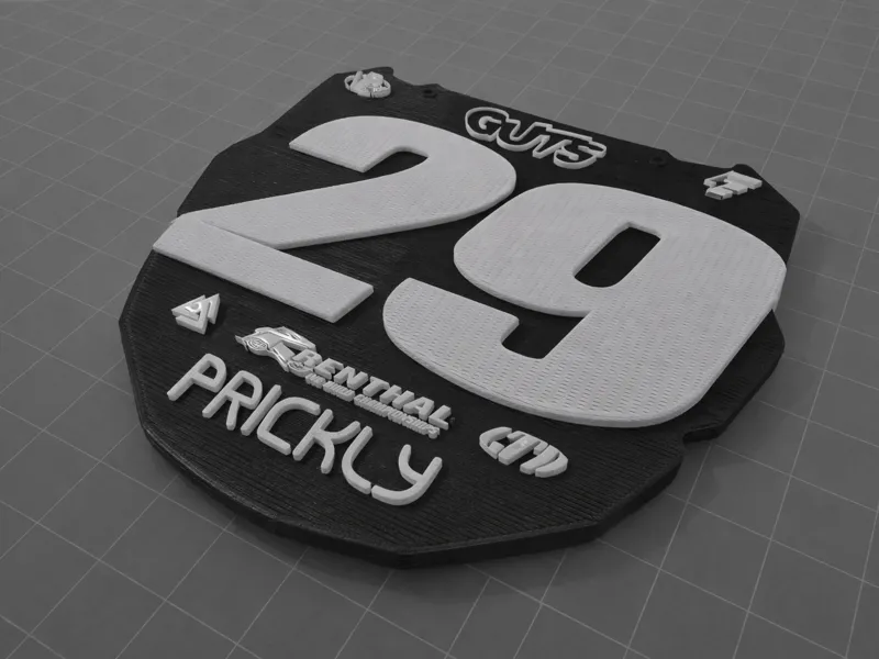 number 29 odi plate decal