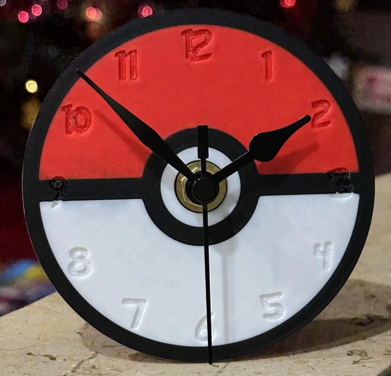 Pokeball Desk Clock