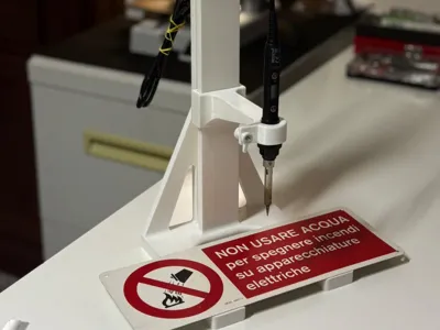 Soldering iron holder for heat inserts 