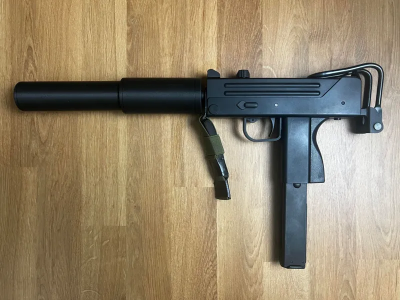 Airsoft MAC-10 Style Mock Suppressor 14mm CCW