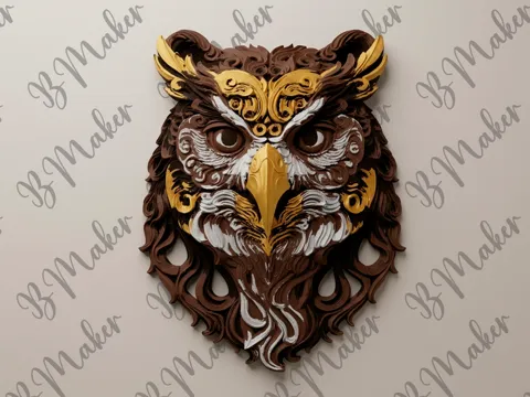 Cuadro decorativo en 3D: Owlbear Wall Art - RPG Fantasy Fan Art — referencia de MakerWorld