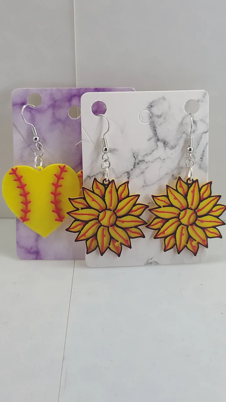5 Softball Earrings view 2