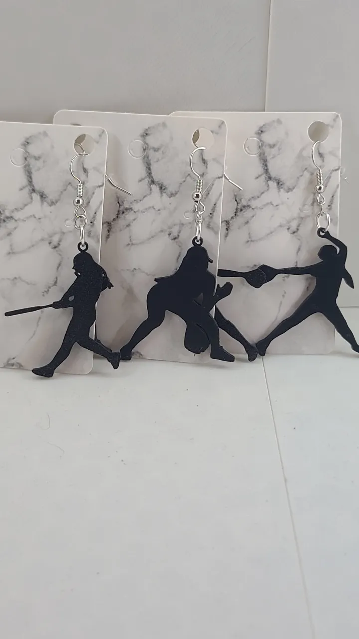 5 Softball Earrings view 4